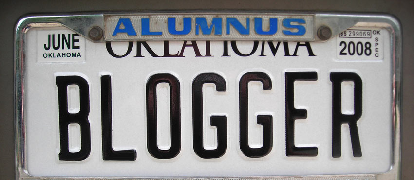 Blogger License Plate