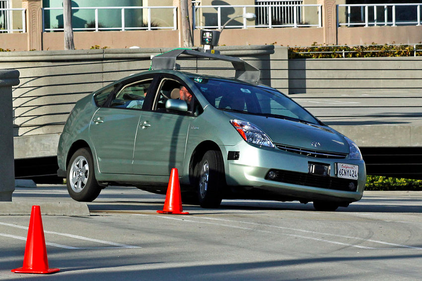 Google Driverless Car on test track