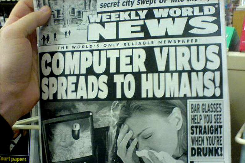 Computer virus newspaper