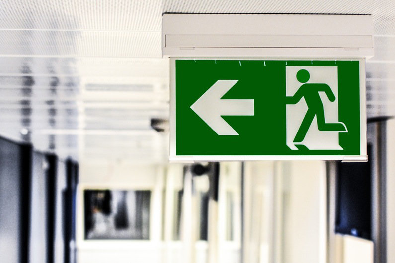 Emergency exit route
