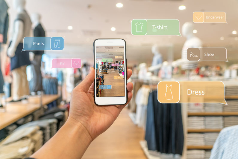 Augmented Reality (AR) technology in retail store